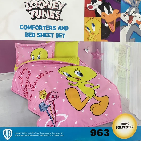 لحاف ديزني الممتع للأطفال | 4 قطع | خامة مايكروفايبر - 963