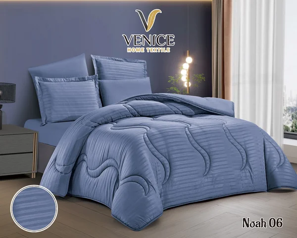 Noah Hotel Quilt Set, 6 Pieces, Jacquard Pattern, for Two People (noah-06) thumbnail 1