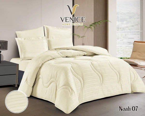 Noah Hotel Quilt Set, 6 Pieces, Jacquard Pattern, for Two People (noah-07) thumbnail 1