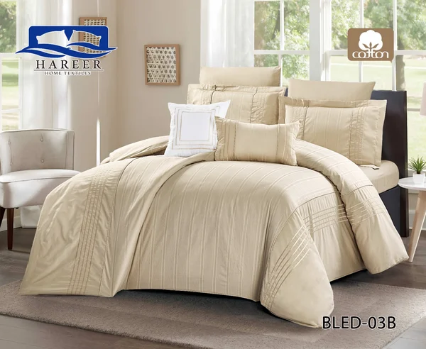 Bled Quilt Set with 100% Cotton Filling, Twin Size, 5 Pieces - Bled-03