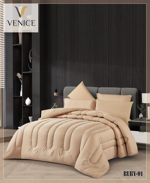 Ruby Summer King Size Quilt Set, 6 Pieces - Ruby-01