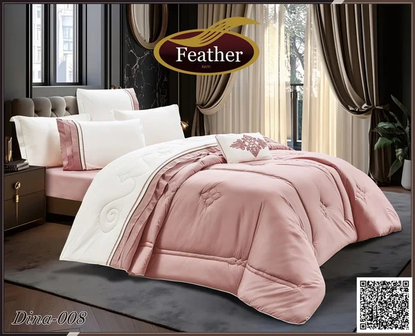 لحاف دينا  | لونين | قطن 100% | 7 قطع