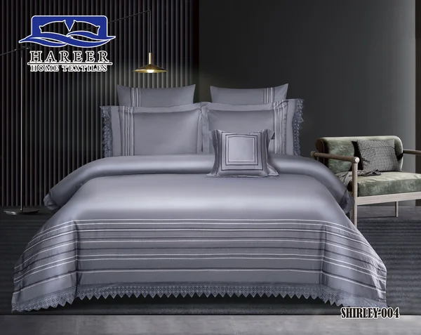 لحاف شيرلي نظام تلبيس مع حشوة قطن ١٠٠٪؜ كينج سايز ٩ قطع - Shirley-04