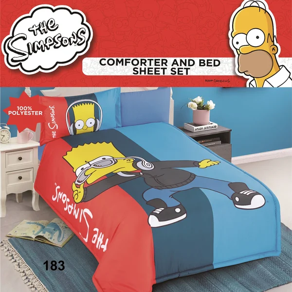 لحاف أطفال صيفي ديزني الأصلي بشخصيات كرتونية مميزة خام صيفية ناعمة يتكون من 4 قطع- 183 thumbnail 1