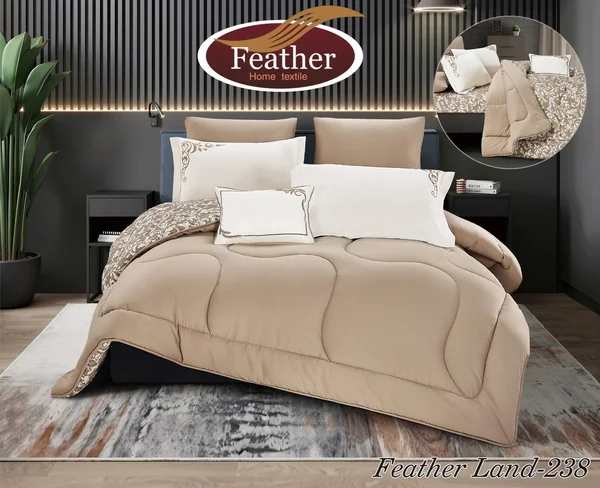 Featherland Hotel Quality Quilt, 100% Cotton, 2-Piece Set - Featherland238 thumbnail 1