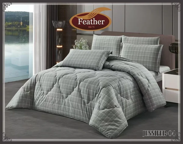 لحاف جينيفر الفندقي قطن 100٪؜ كينج سايز 6 قطع - JENNIFER-04