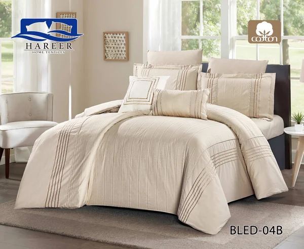 Bled Quilt Set with 100% Cotton Filling, Twin Size, 5 Pieces - Bled-04