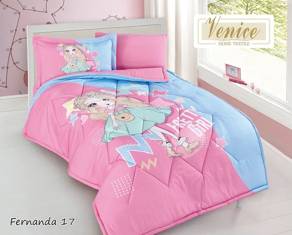 طقم لحاف فرناندا للأطفال | ماركة Venice | ٤ قطع - Fernanda-17
