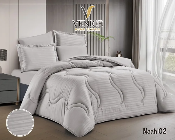 Noha Hotel Quilt Set, 6 Pieces, Jacquard Pattern, for Two People (noah-02) thumbnail 1