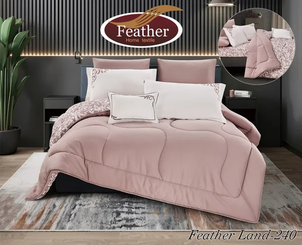 Featherland Hotel Quilt, 100% Cotton, Single Size, 4-Piece Set - Featherland240 thumbnail 1